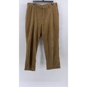 BROOKS SPORT Men's Tan Corduroy Straight-Leg Regular-Fit Pant SZ 36X30